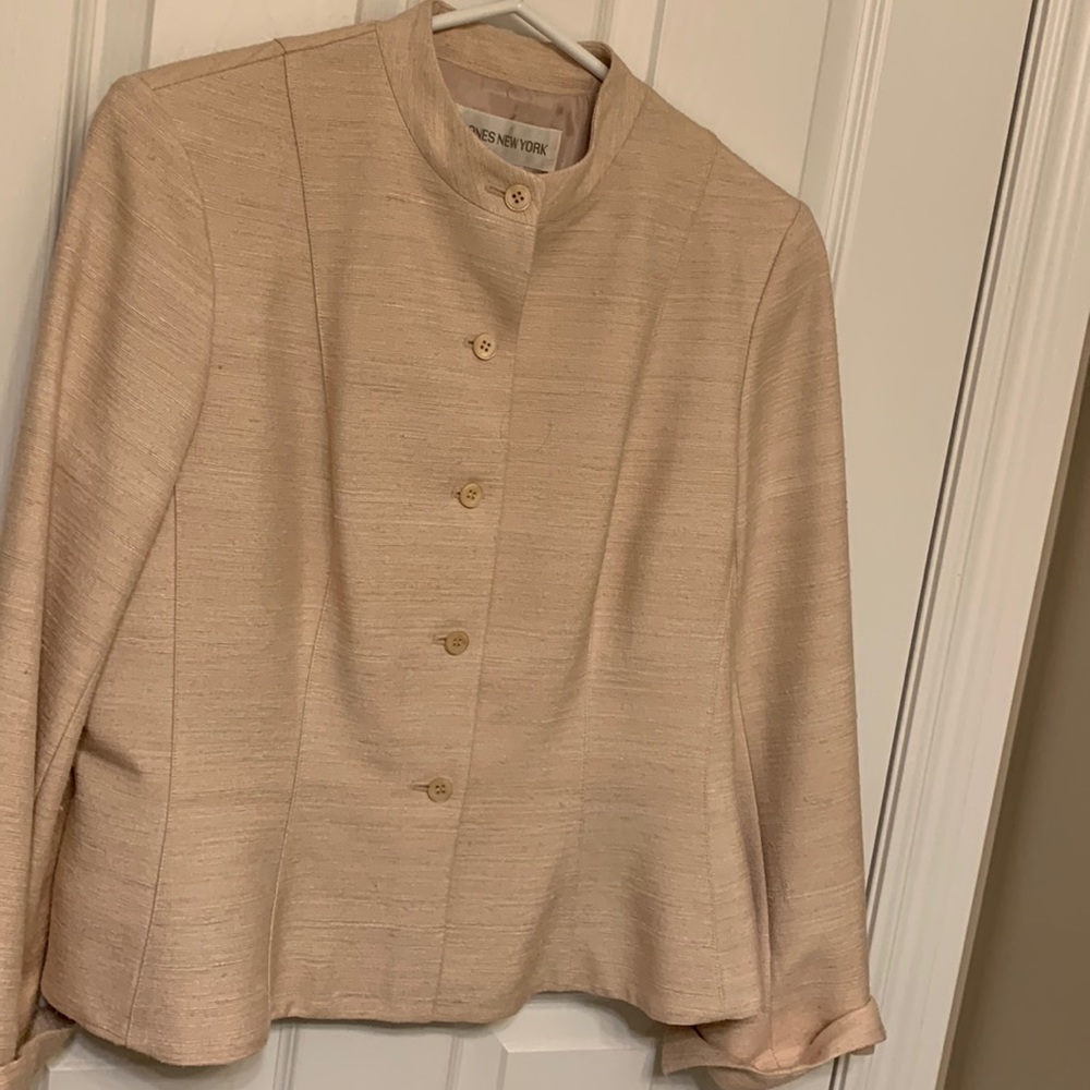 100% silk light pink jacket